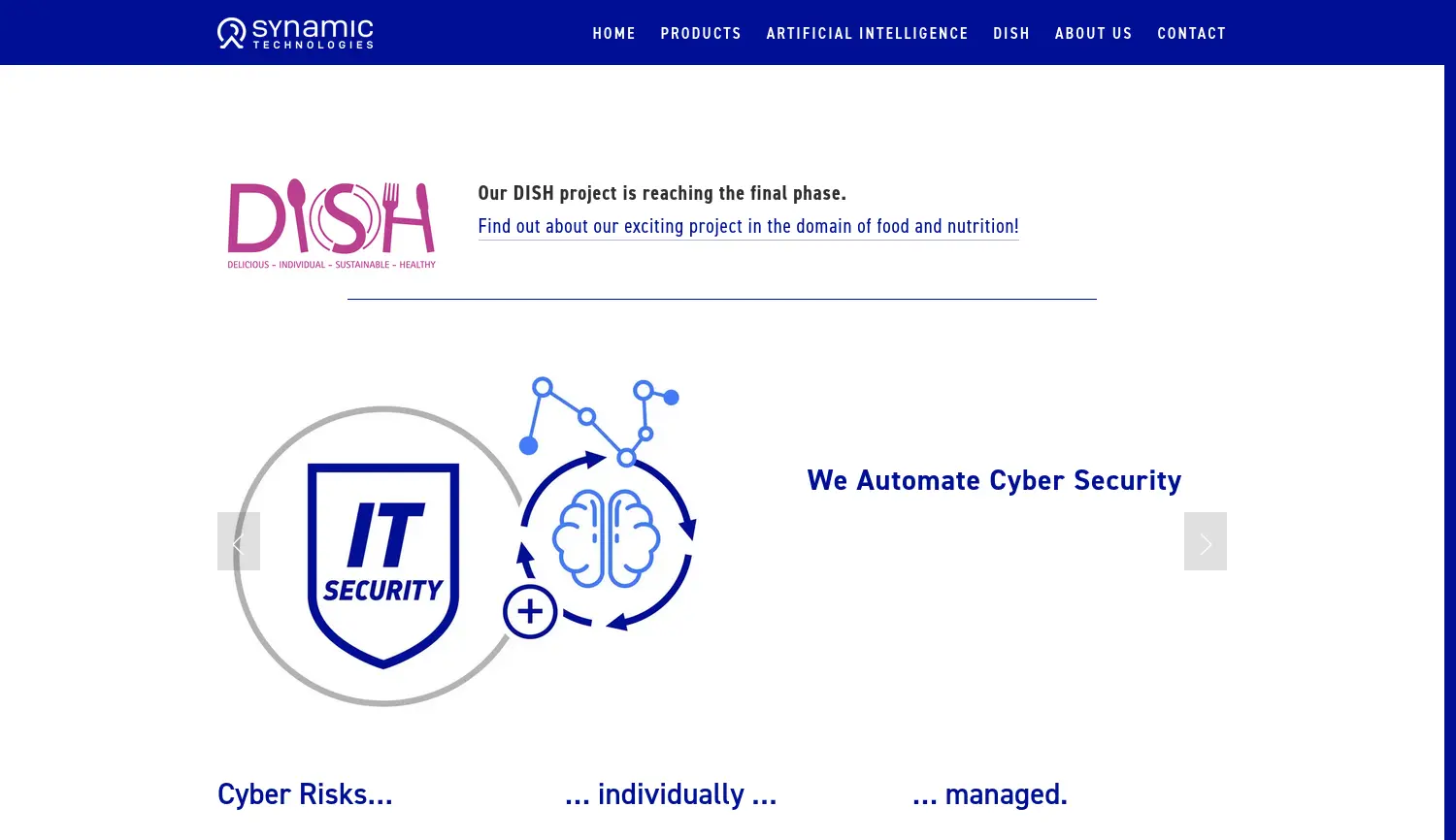 Website der Firma Synamic Technologies UG (haftungsbeschränkt)
