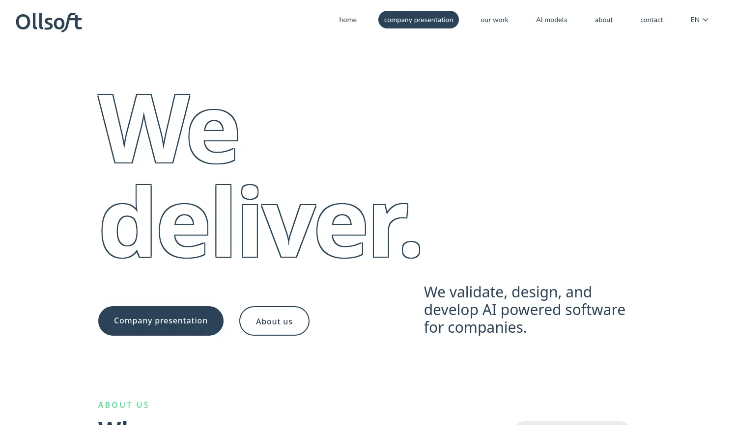 Website der Firma Ollsoft GmbH