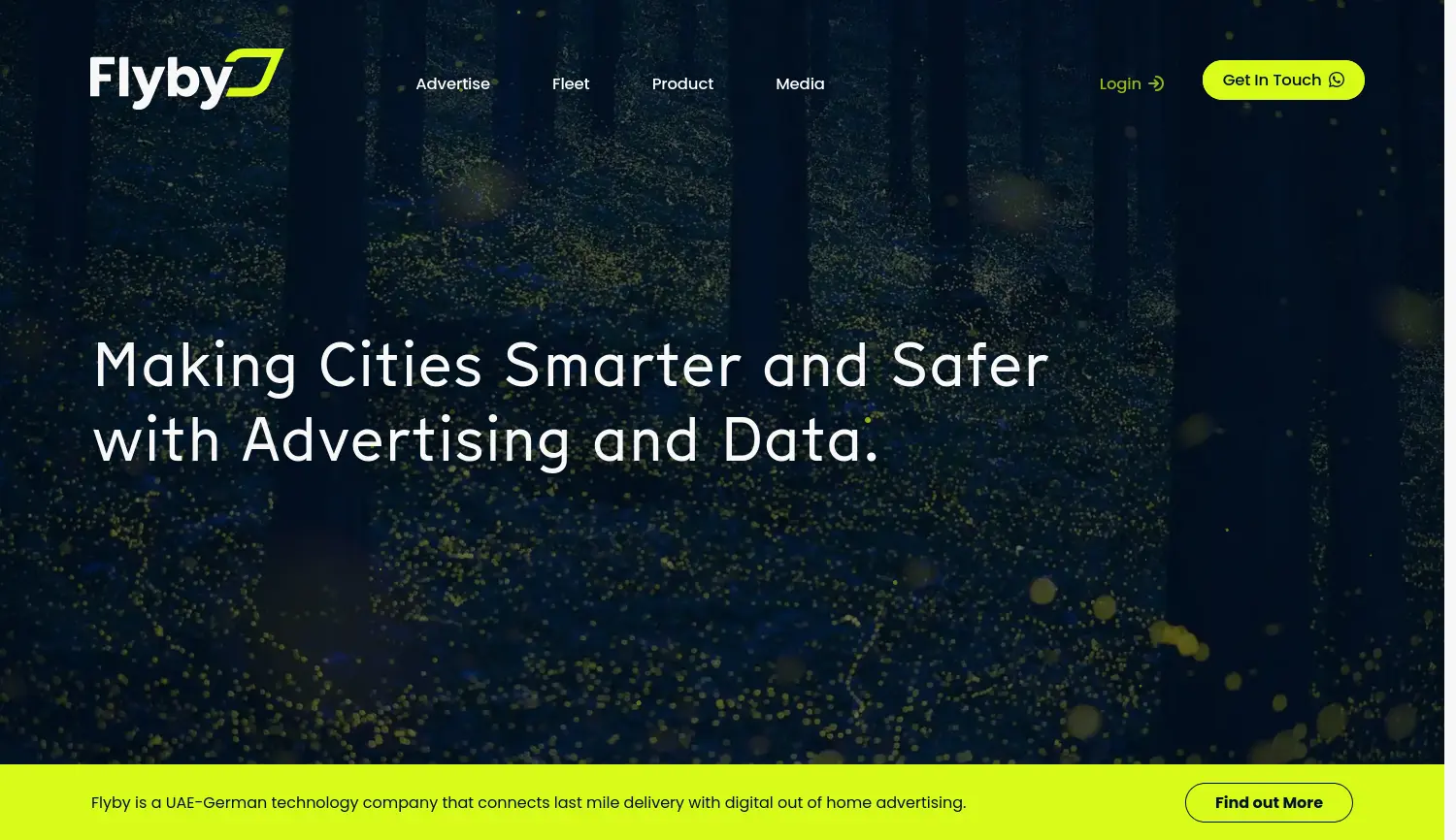 Website der Firma Flyby