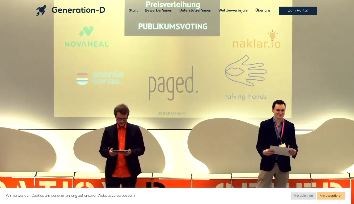 Website der Firma Generation-D