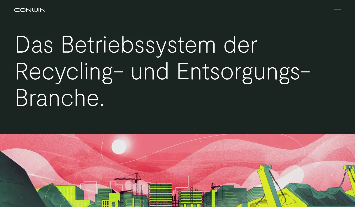 Website der Firma CONWIN