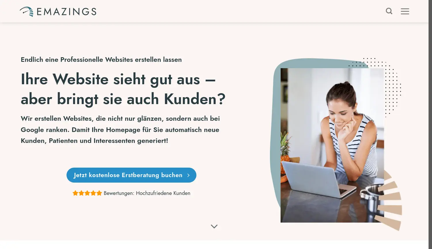 Website der Firma EMAZINGS