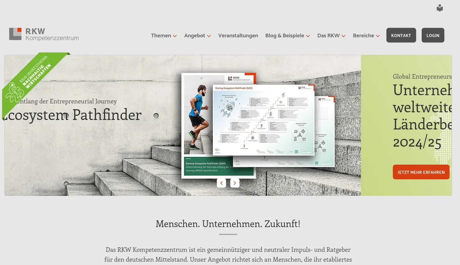 Website der Firma RKW Kompetenzzentrum