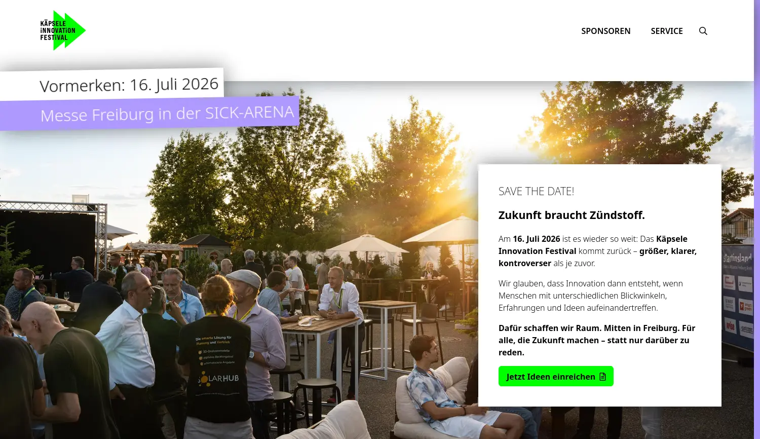 Website der Firma FWTM GmbH & Co. KG (Veranstalter in Kooperation mit IHK Südlicher Oberrhein)
