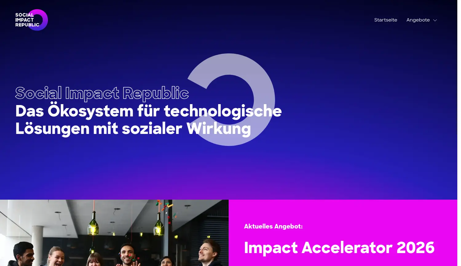 Website der Firma UnternehmerTUM GmbH