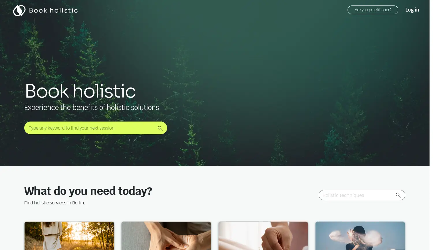 Website der Firma Book holistic treatment UG