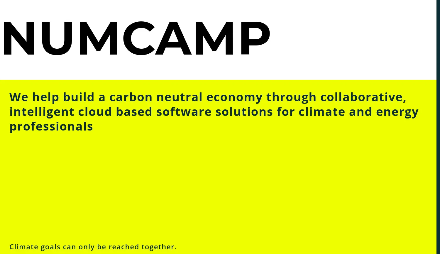 Website der Firma Numcamp GmbH