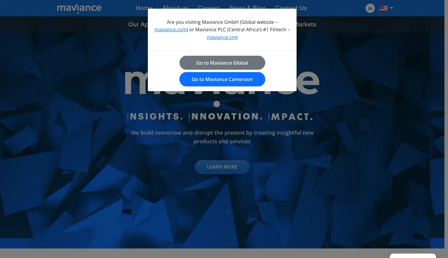 Website der Firma maviance GmbH