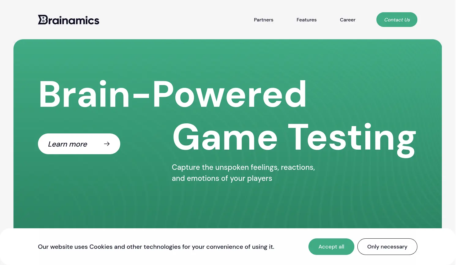 Website der Firma Brainamics GmbH