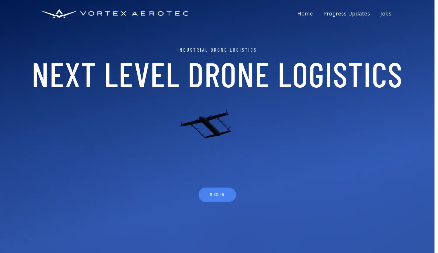 Website der Firma Vortex Aerotec GmbH