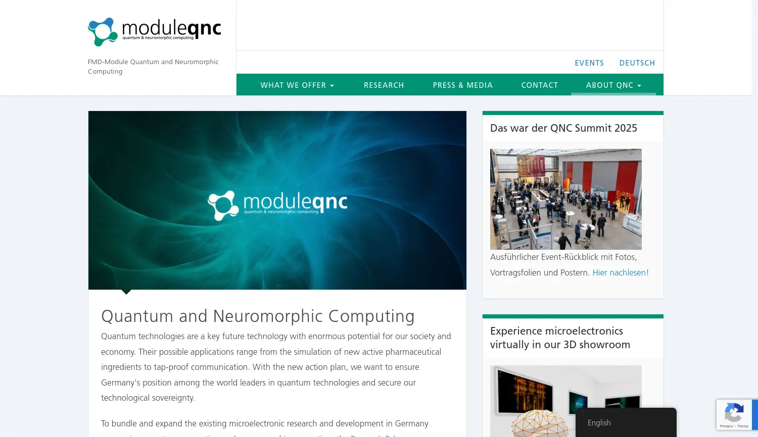 Website der Firma Fraunhofer-Verbund Mikroelektronik (Projektträger)