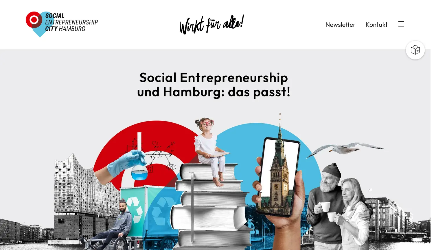 Website der Firma Hamburger Allianz für Social Entrepreneurship e.V.