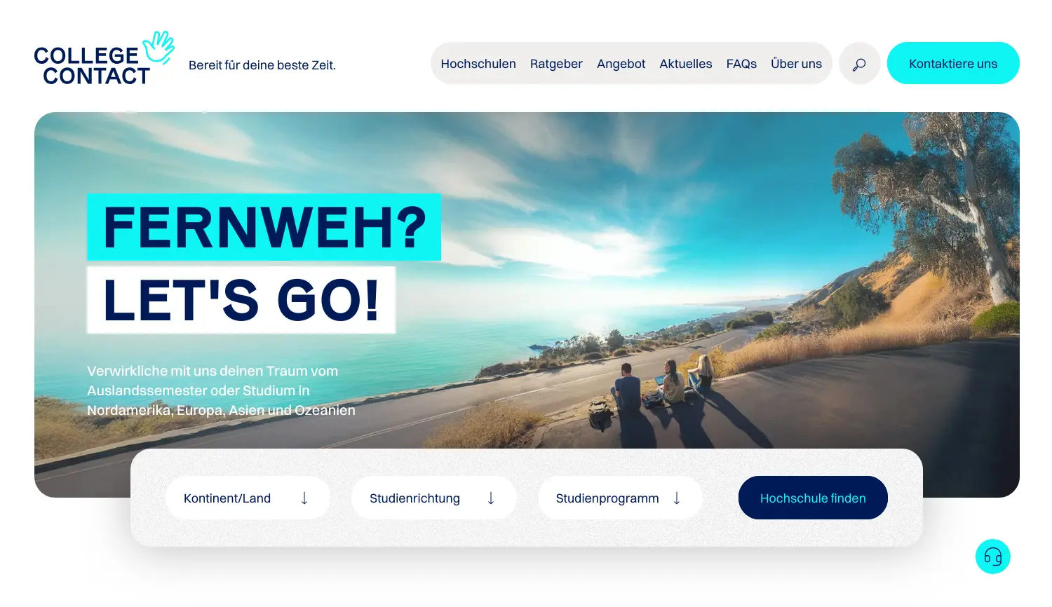 Website der Firma College Contact GmbH