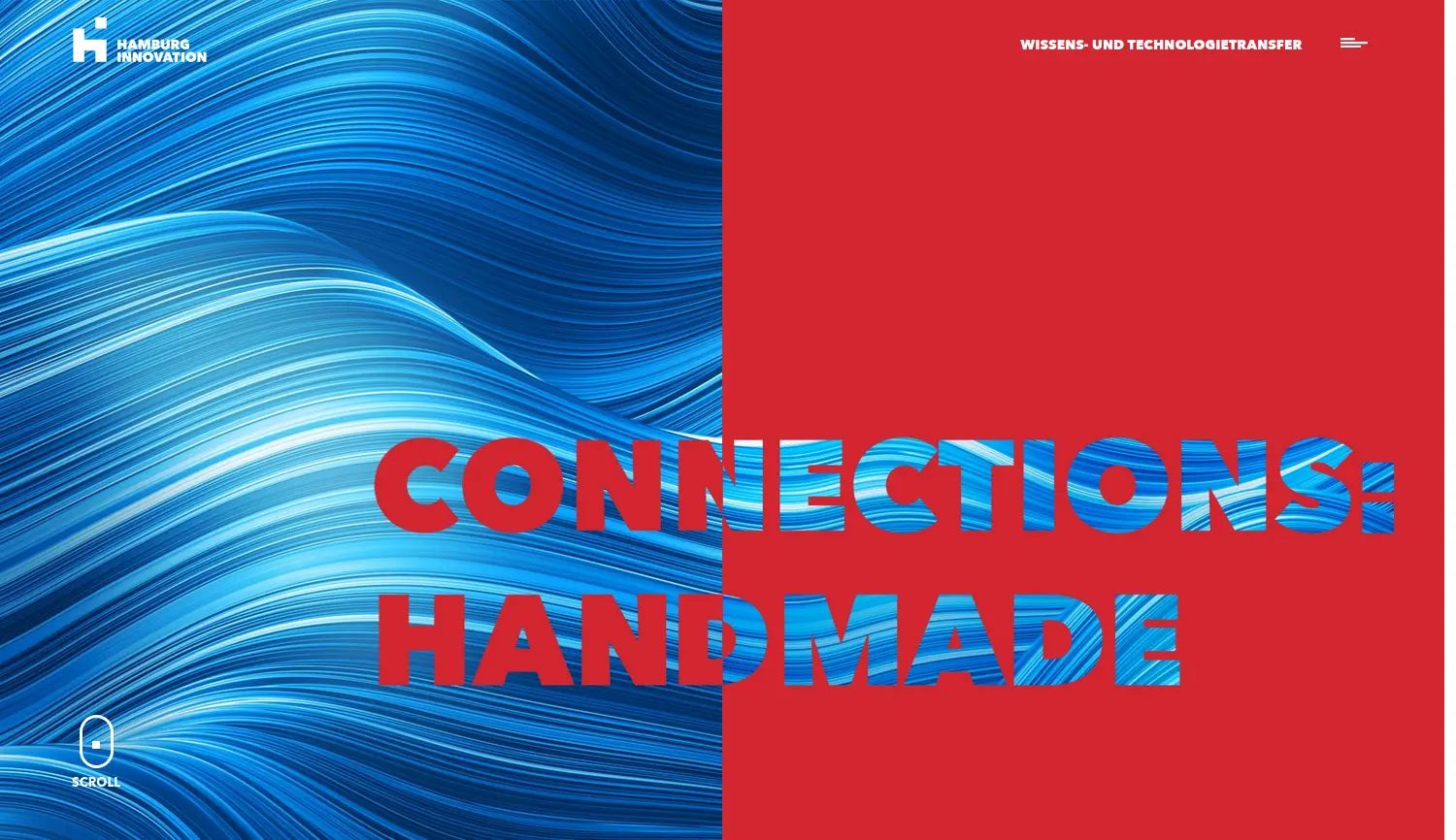 Website der Firma Hamburg Innovation GmbH