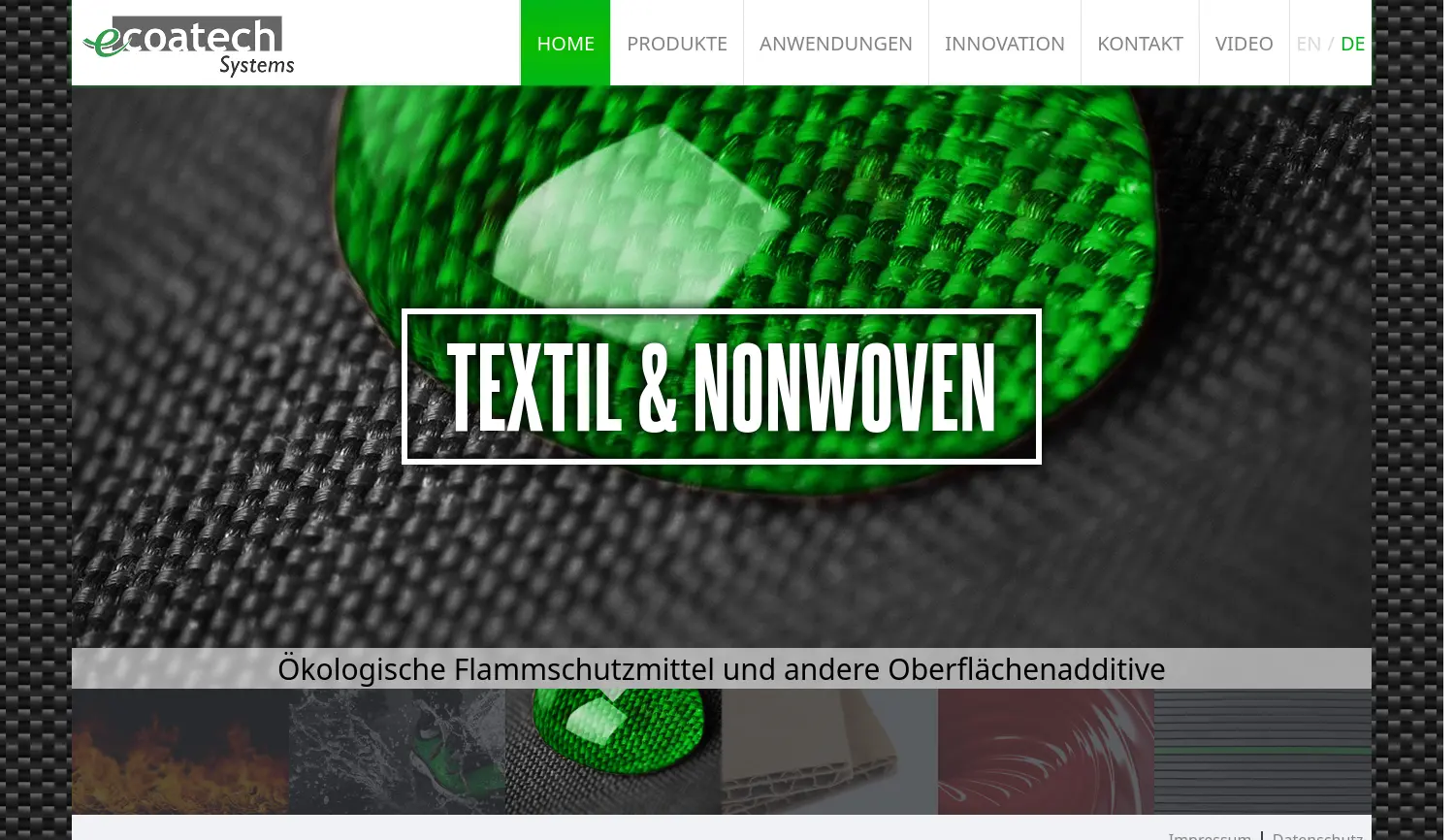 Website der Firma ecoatech GmbH