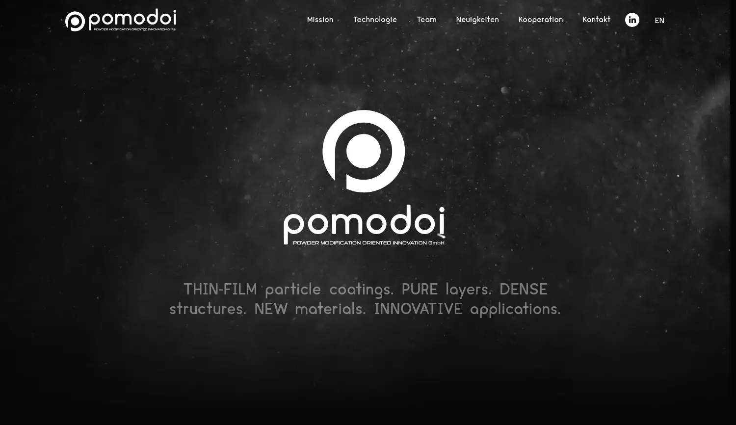 Website der Firma pomodoi GmbH