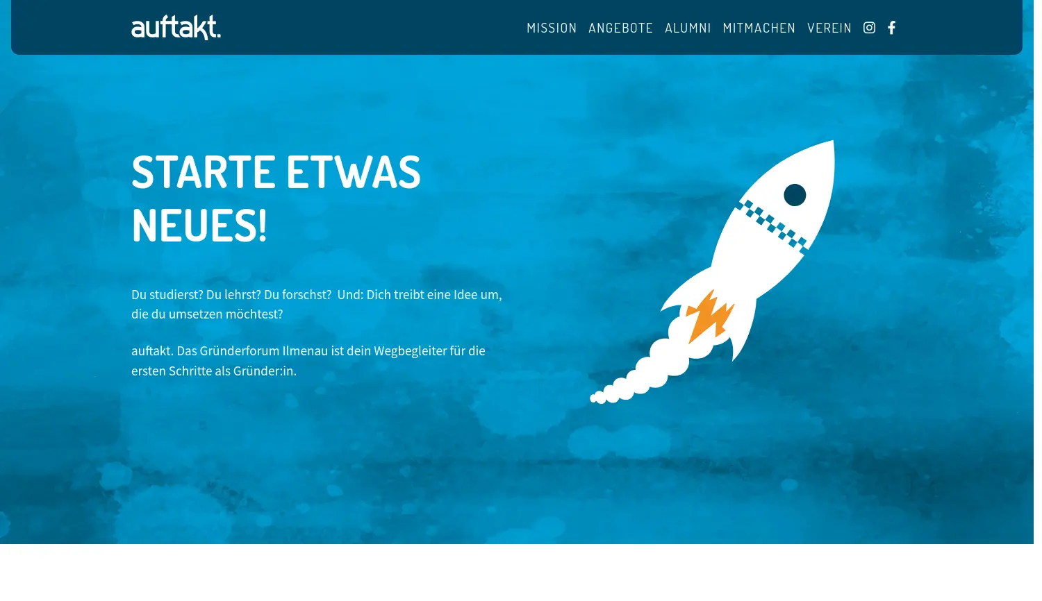 Website der Firma Gründerforum Ilmenau e.V.