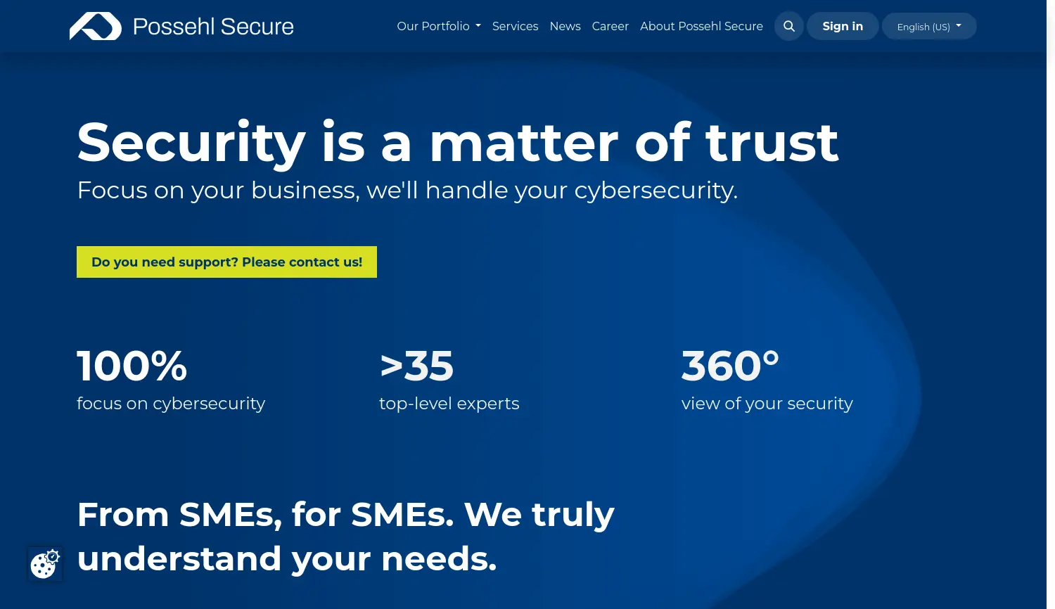 Website der Firma Possehl Secure GmbH