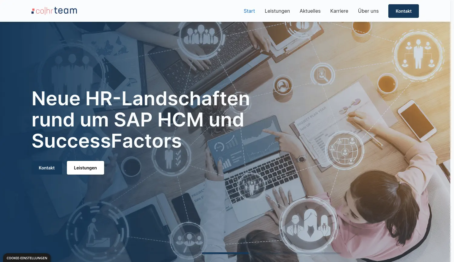 Website der Firma cohrteam GmbH & Co. KG