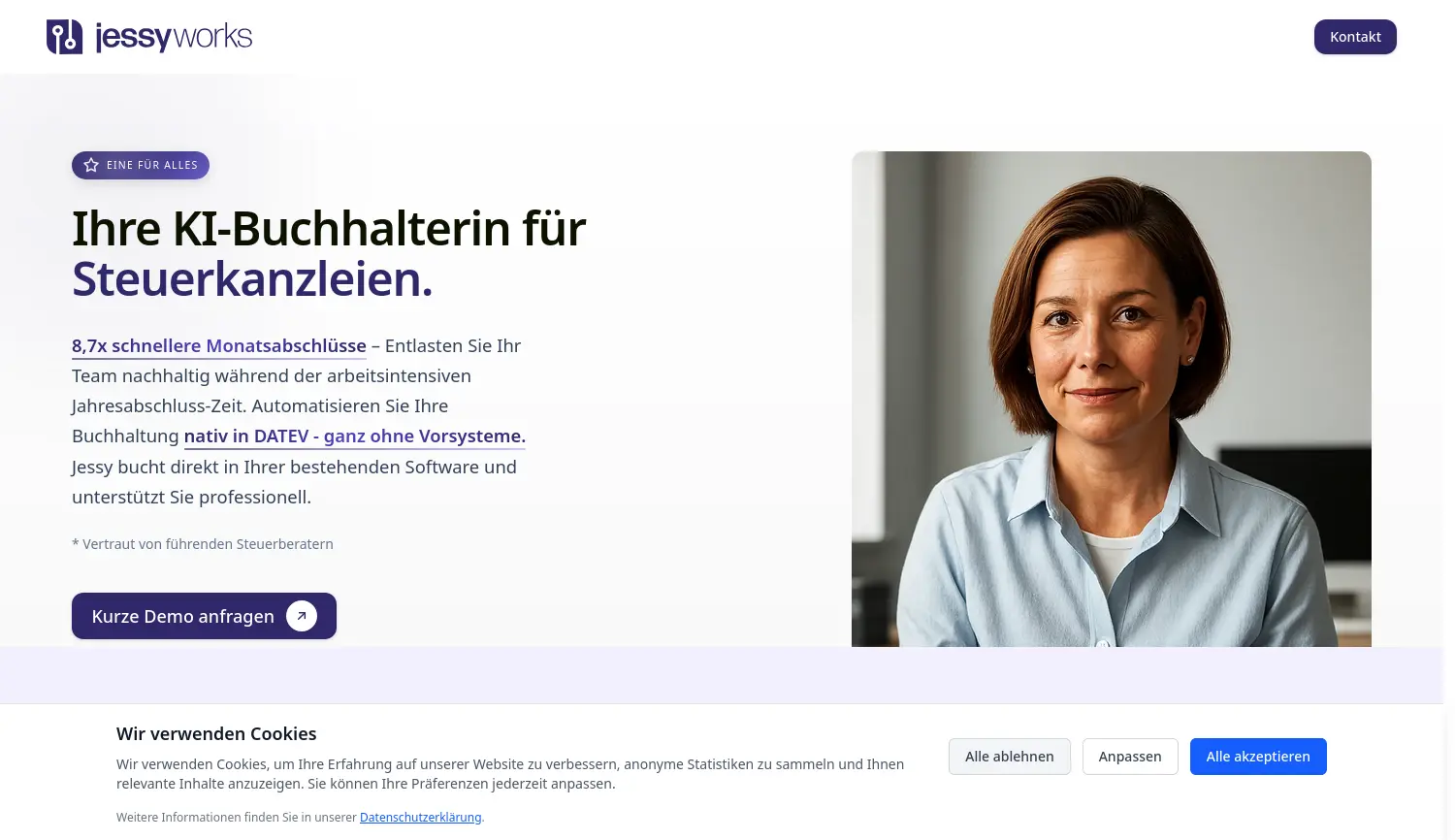 Website der Firma Jessy Works GmbH