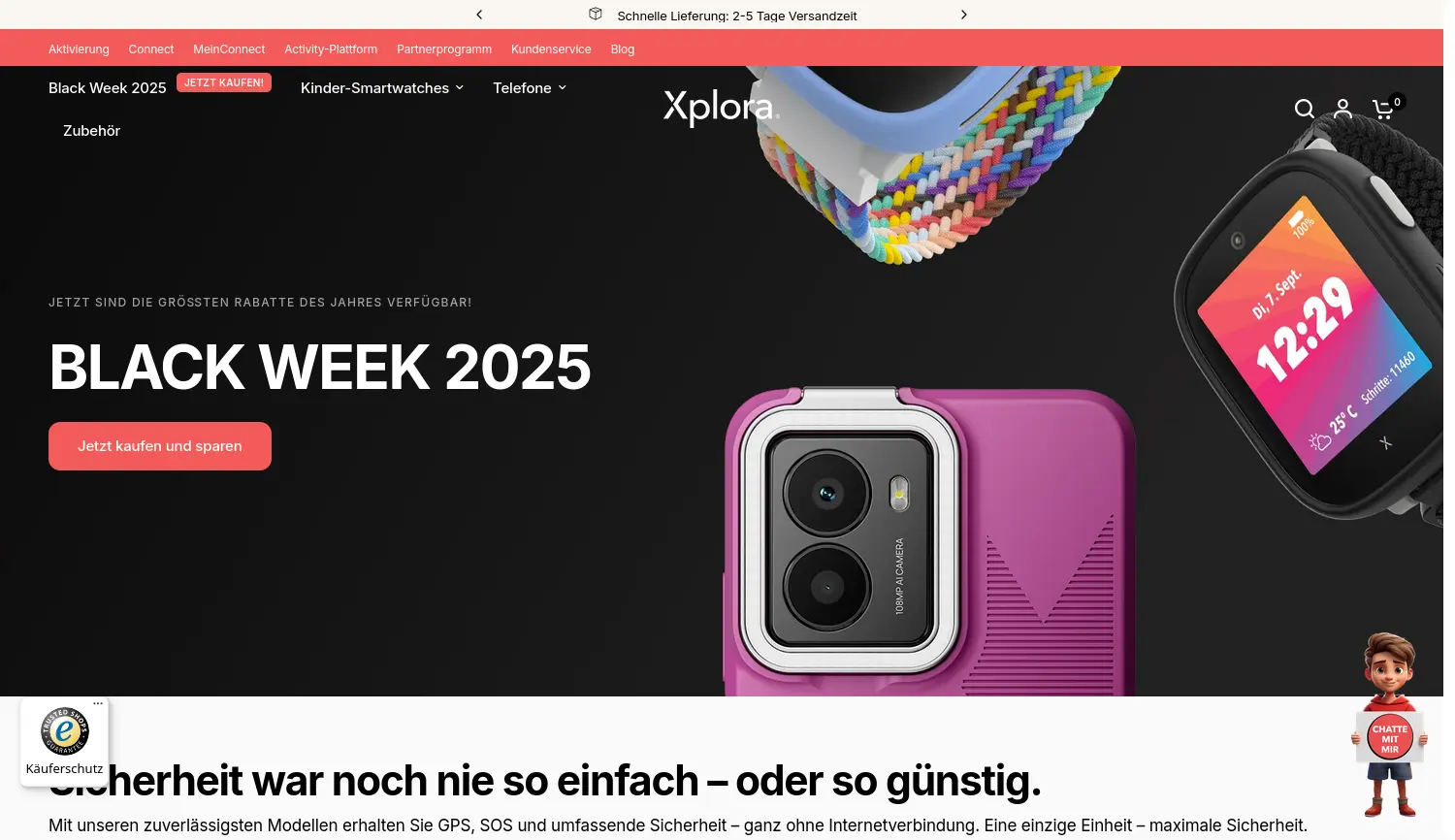 Website der Firma XPLORA Technologies Deutschland GmbH