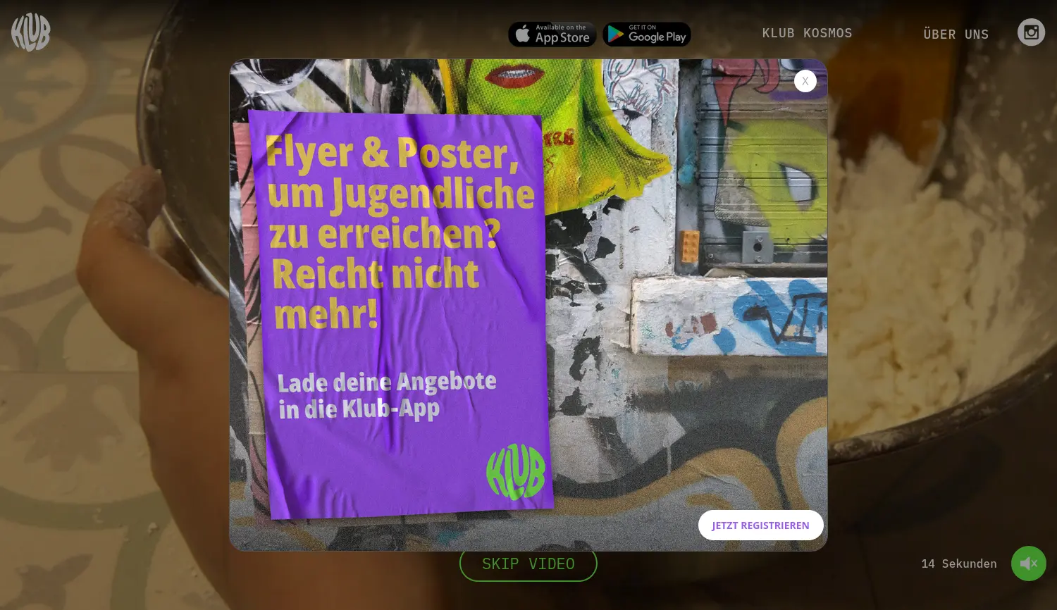 Website der Firma Klub44 gGmbH