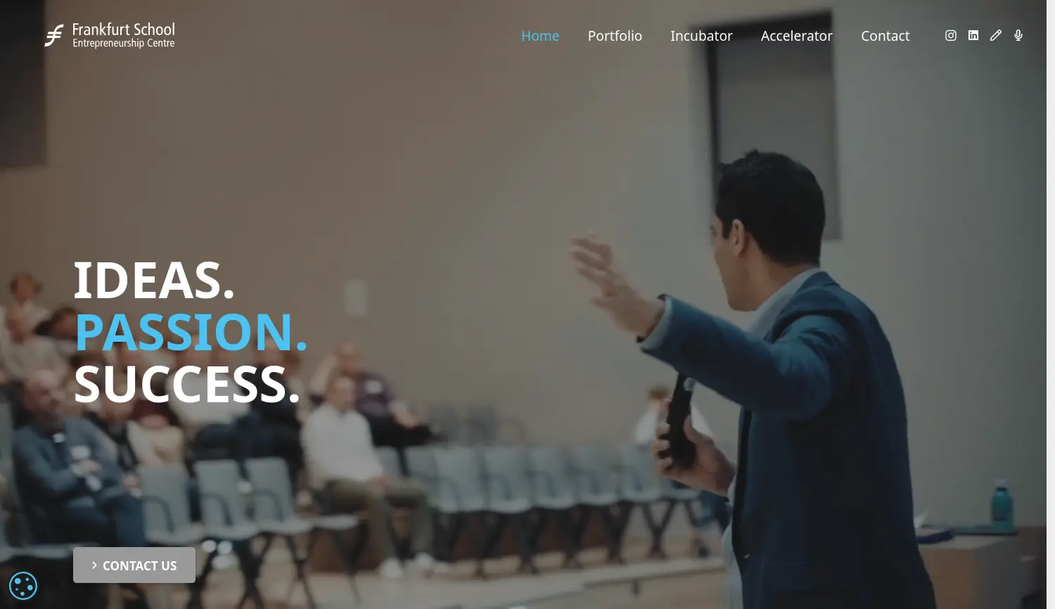 Website der Firma Frankfurt School of Finance & Management gemeinnützige GmbH