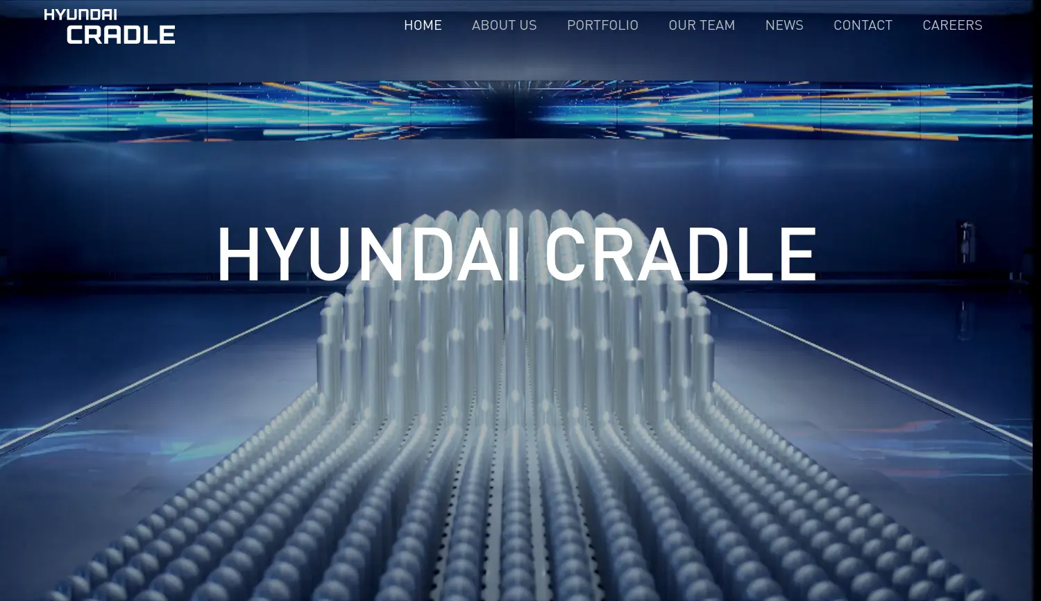 Website der Firma Hyundai CRADLE