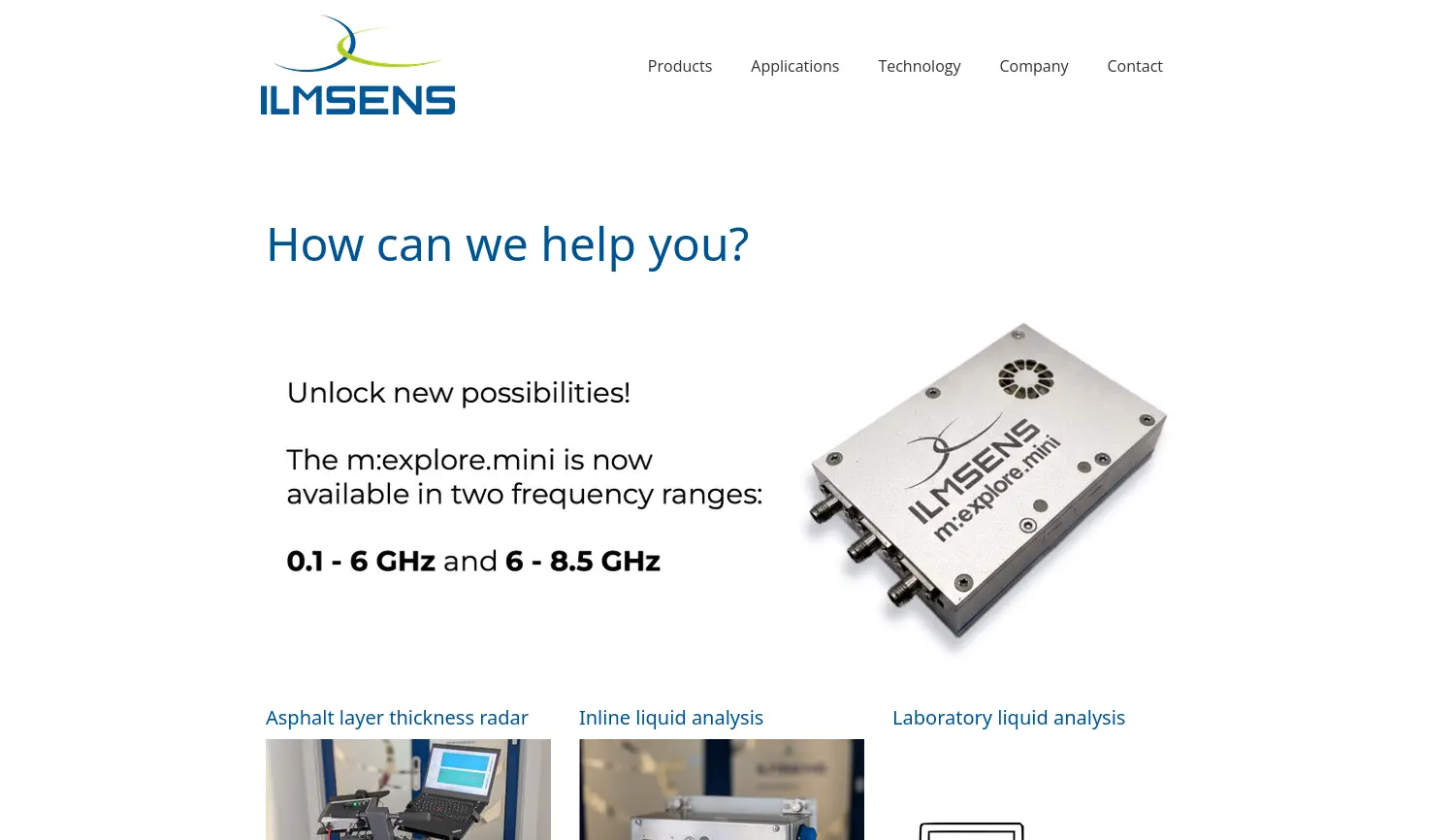 Website der Firma Ilmsens GmbH