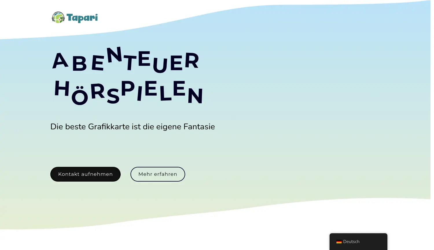 Website der Firma Tapari UG (haftungsbeschränkt)