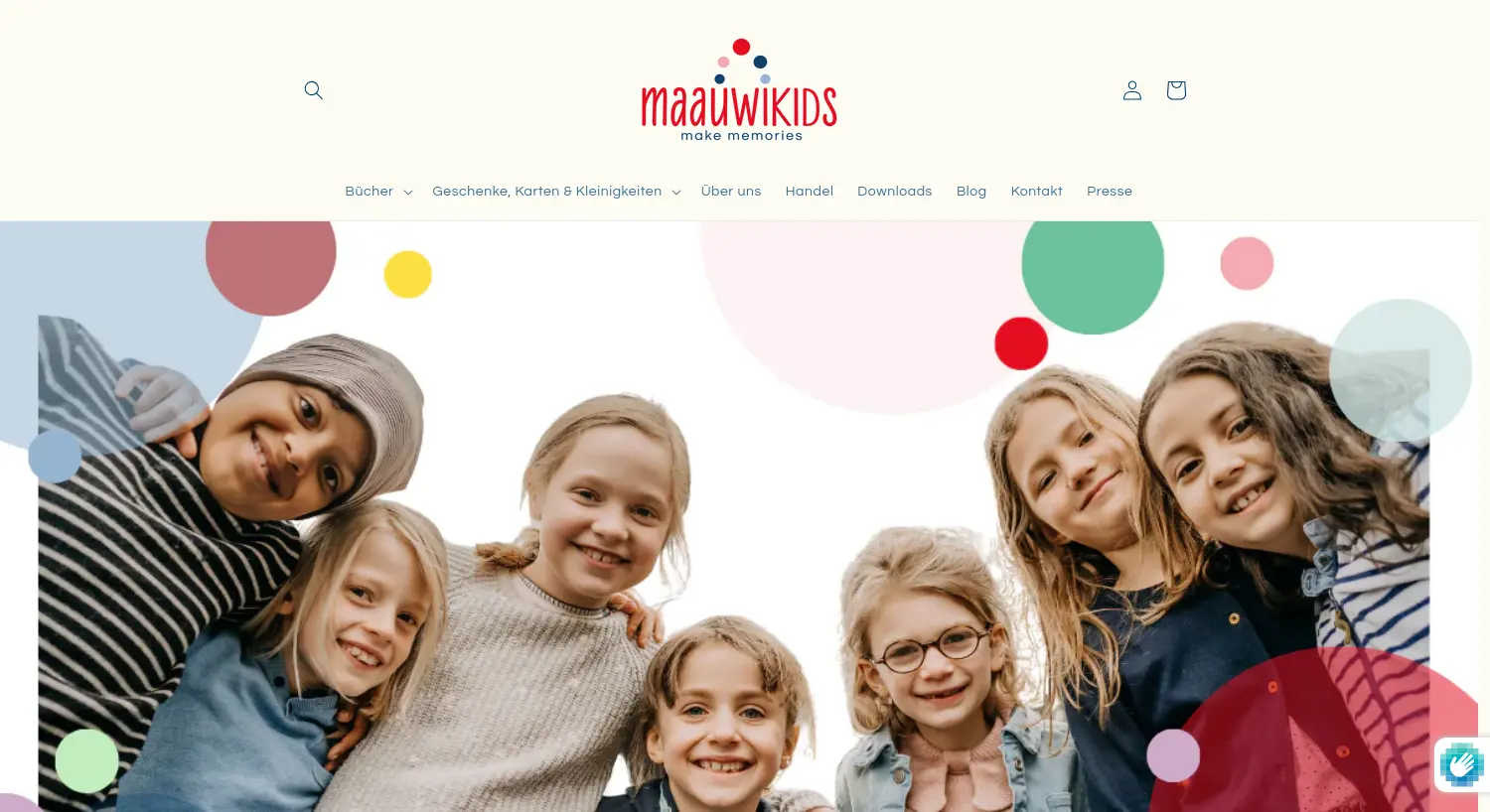 Website der Firma maauwikids