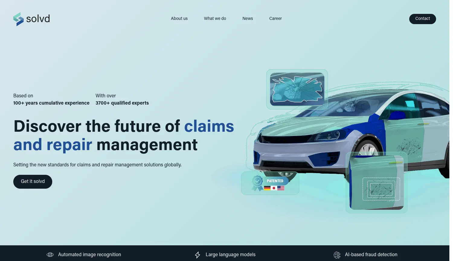 Website der Firma Solvd GmbH