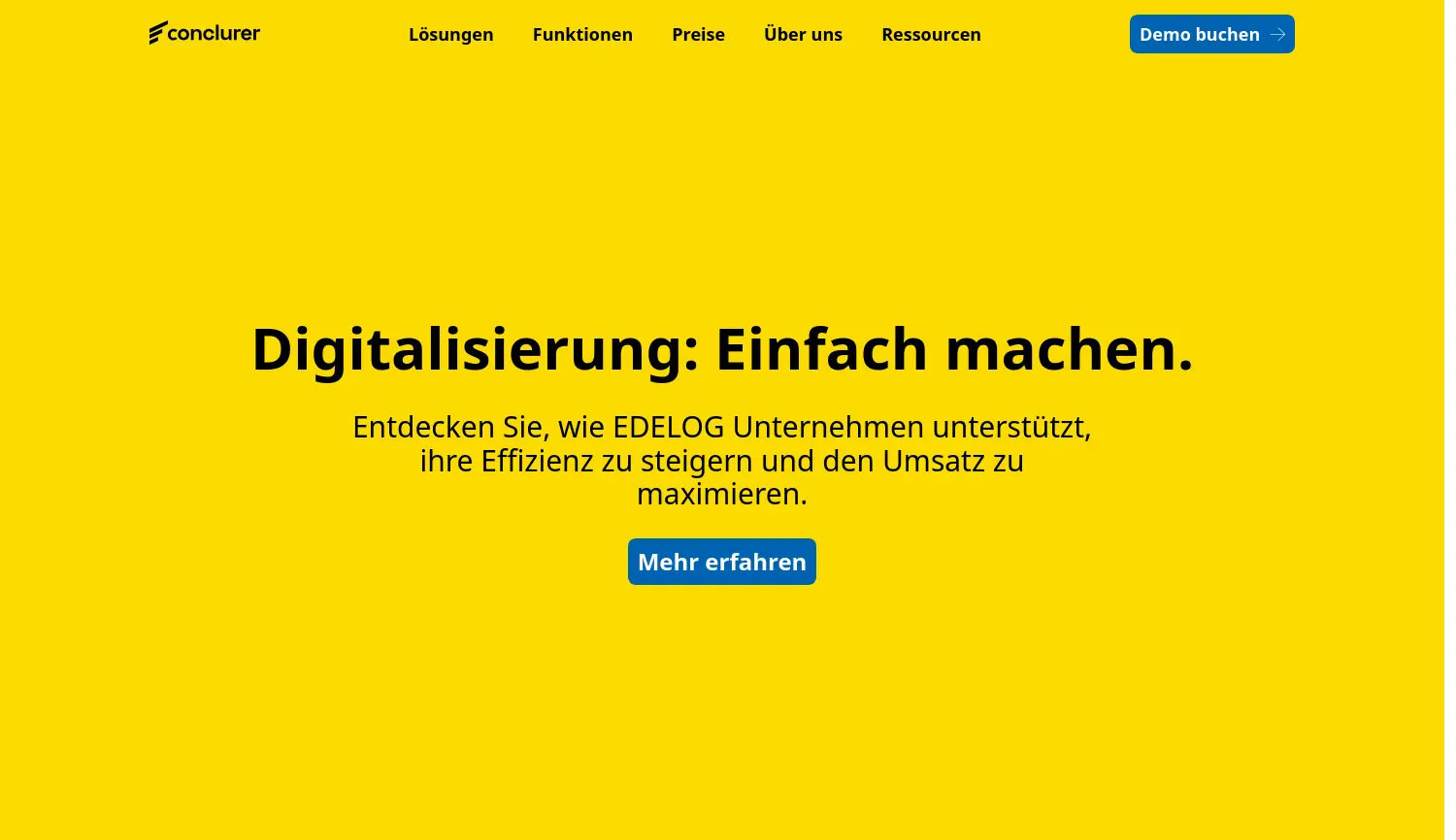Website der Firma Conclurer GmbH