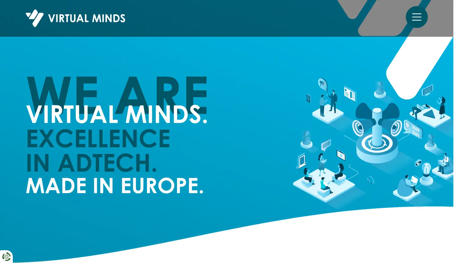 Website der Firma Virtual Minds