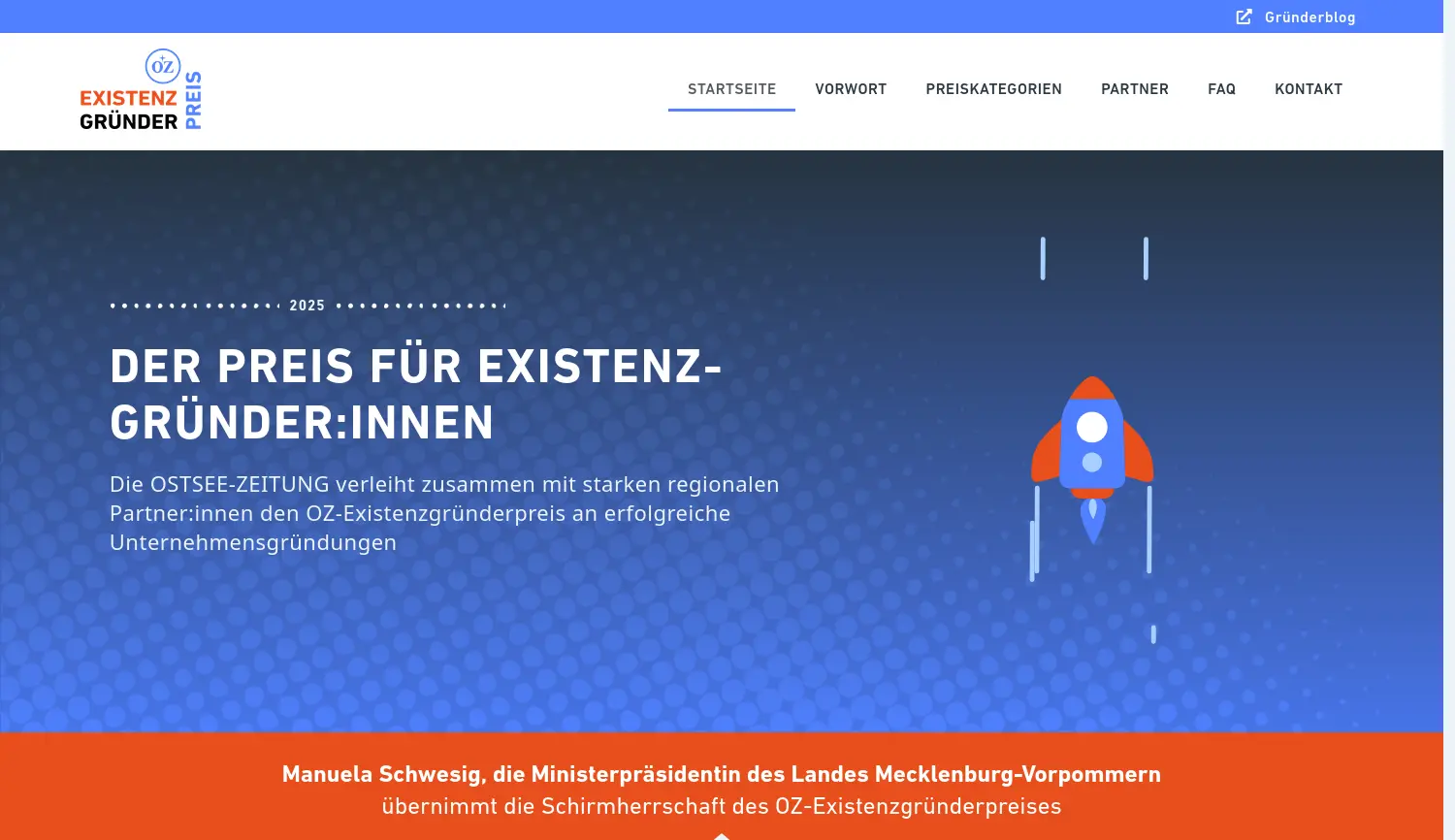 Website der Firma OSTSEE-ZEITUNG GmbH & Co. KG