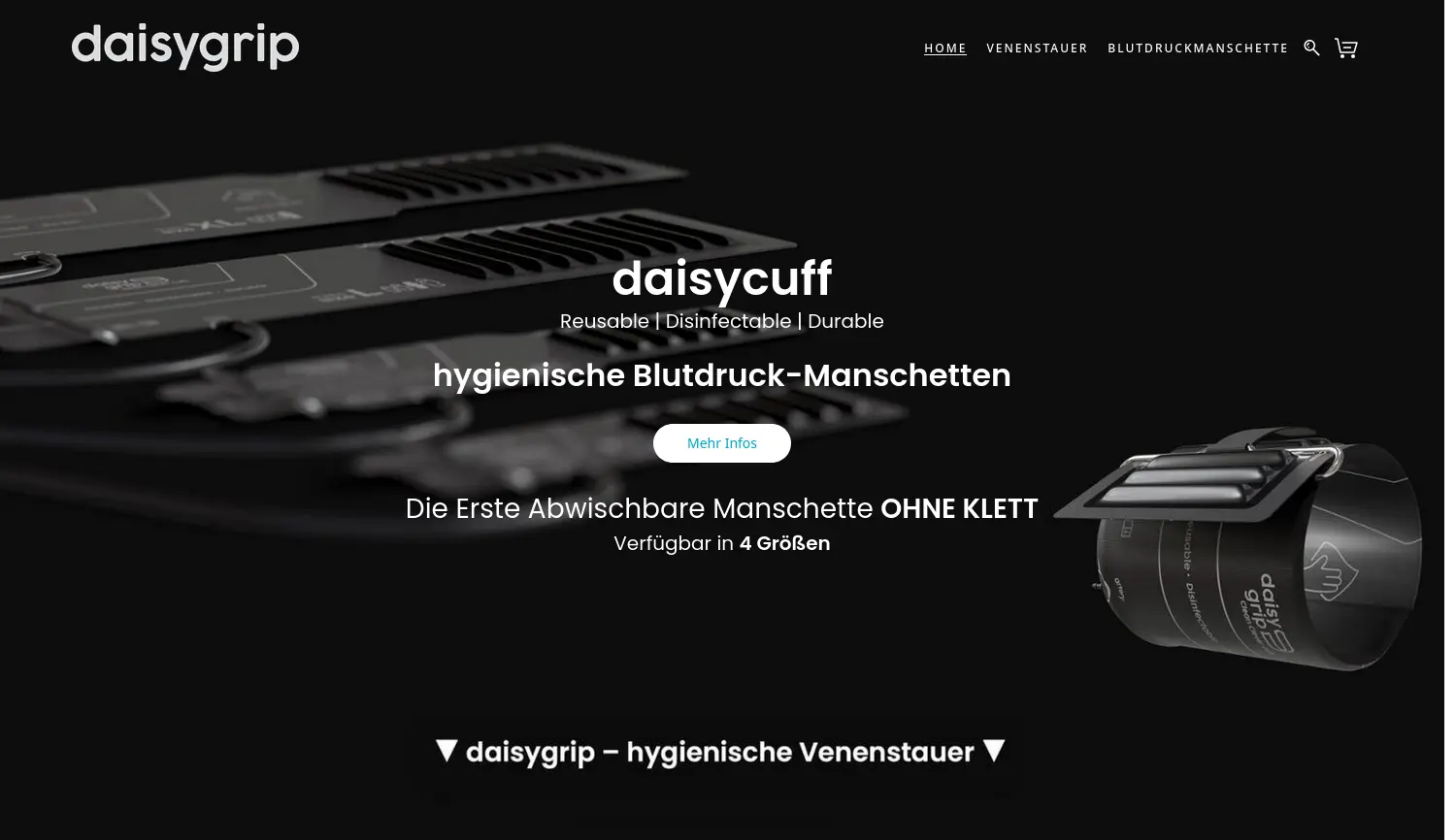 Website der Firma daisygrip GmbH