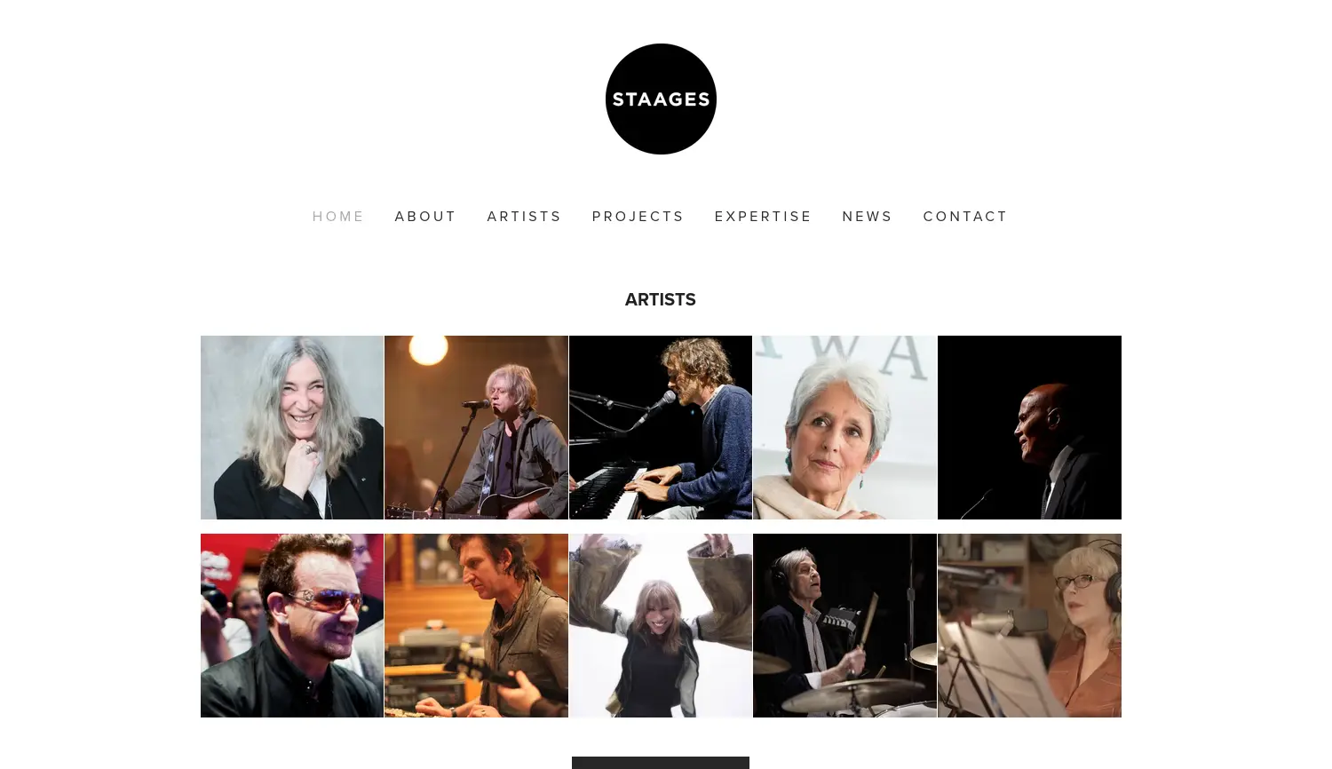 Website der Firma STAAGES