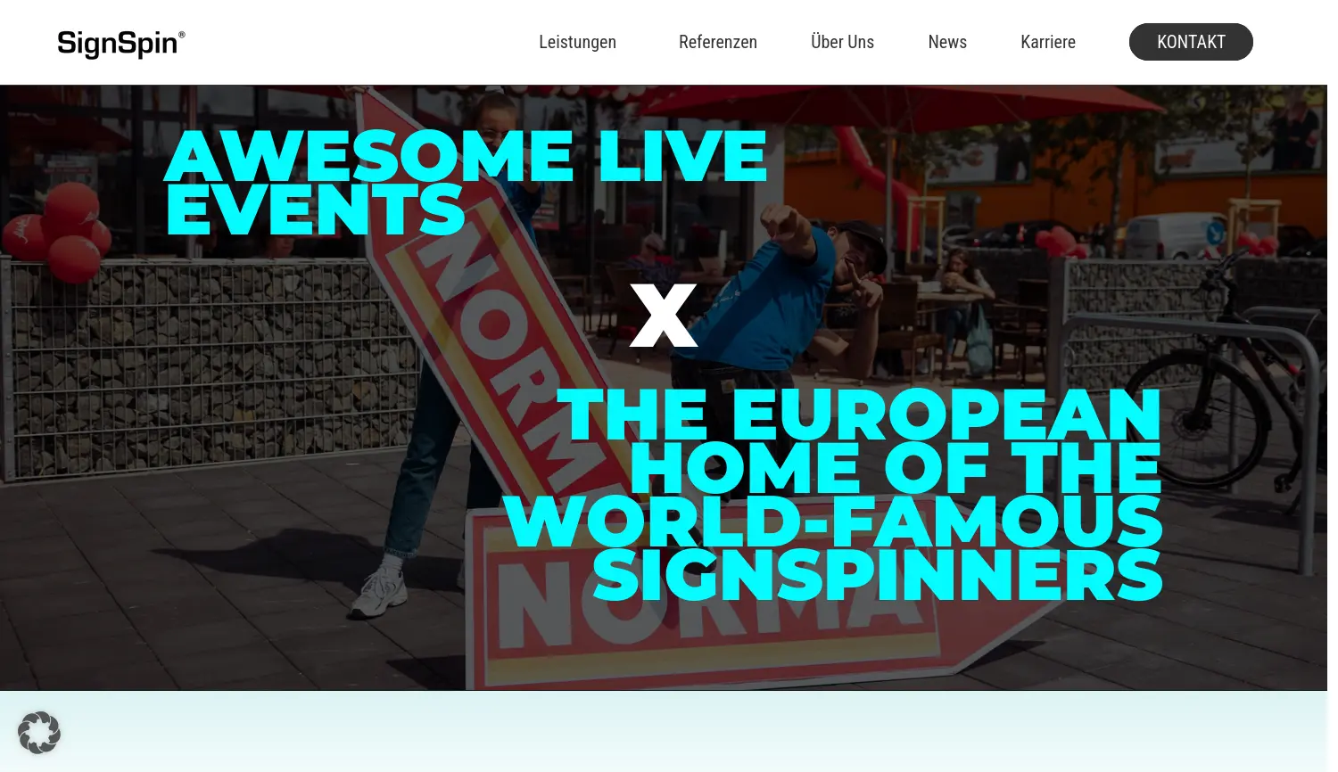 Website der Firma NINJAPIRATEN GmbH (als Marke SignSpin)