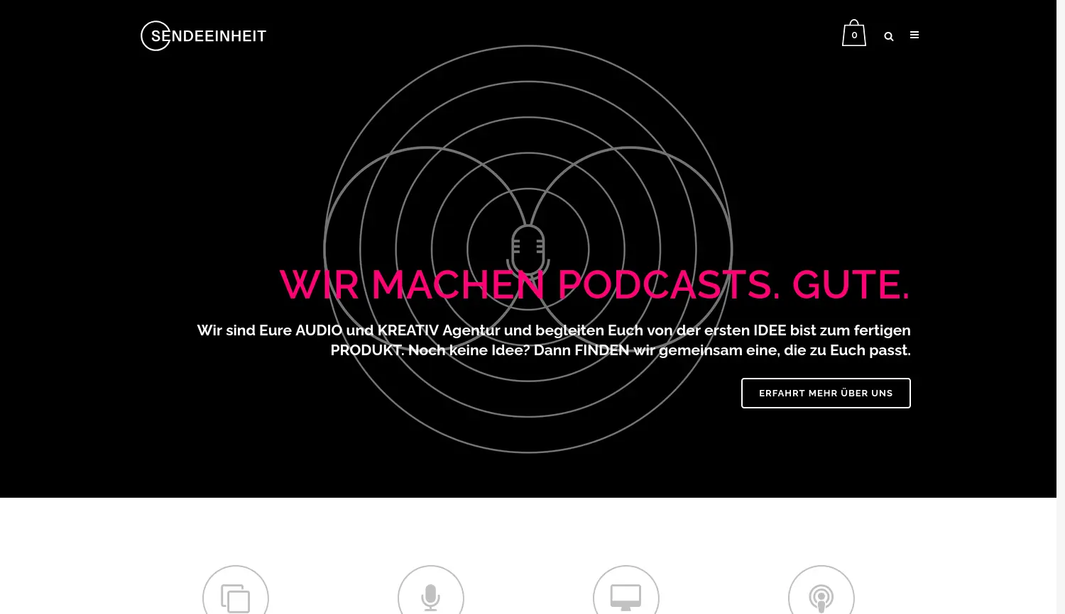 Website der Firma SENDEEINHEIT