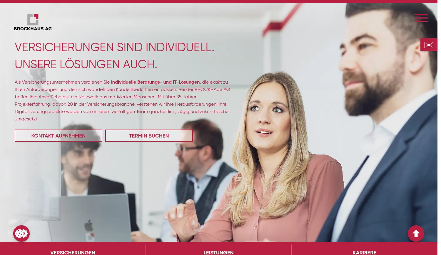 Website der Firma Brockhaus AG
