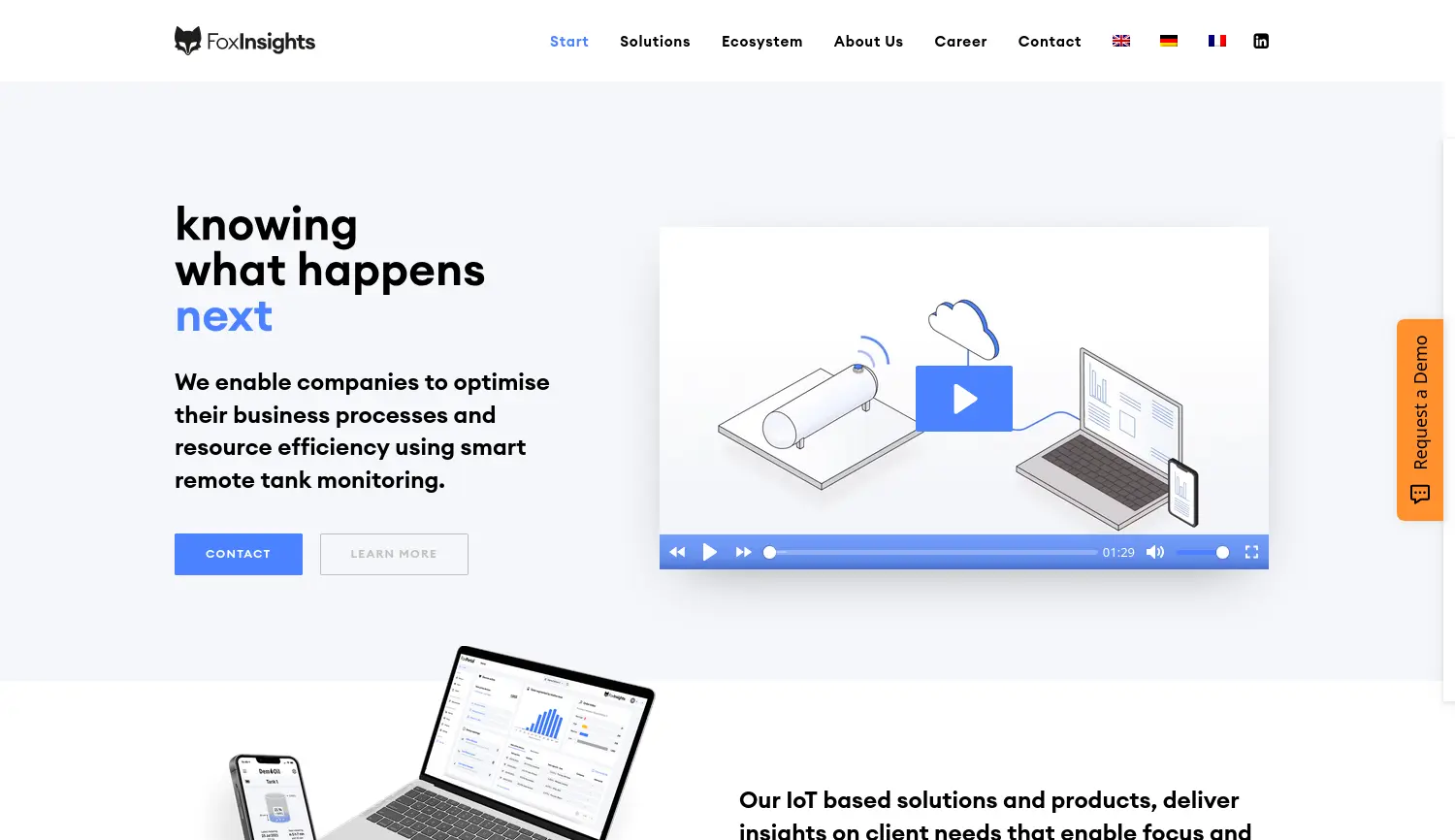 Website der Firma FoxInsights GmbH