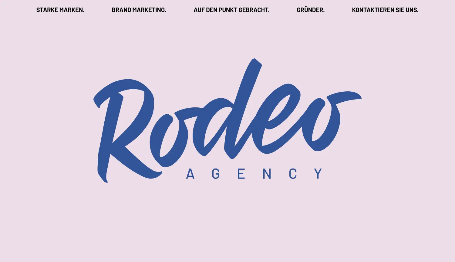 Website der Firma RODEO Agency GmbH