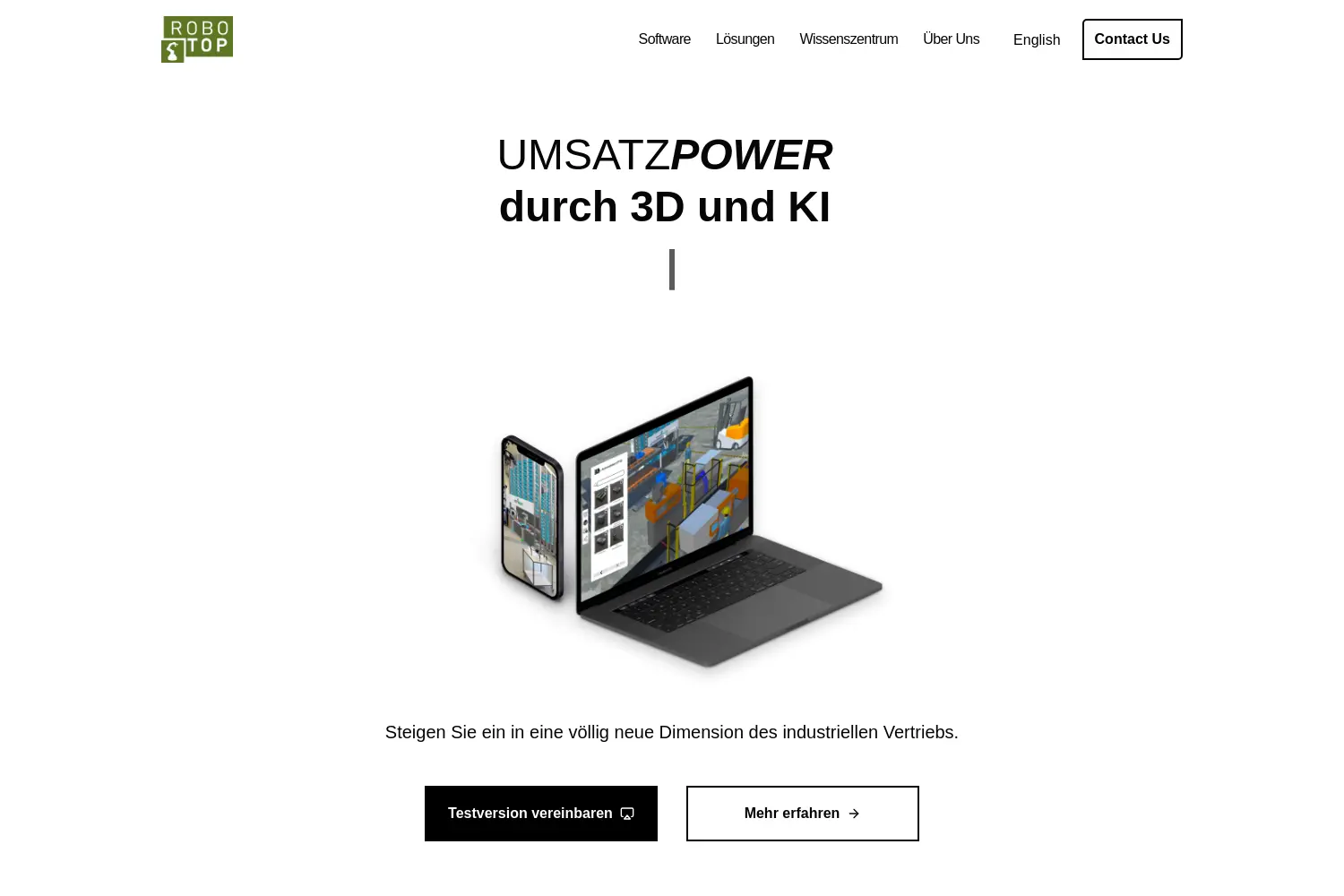 Website der Firma ROBOTOP GmbH