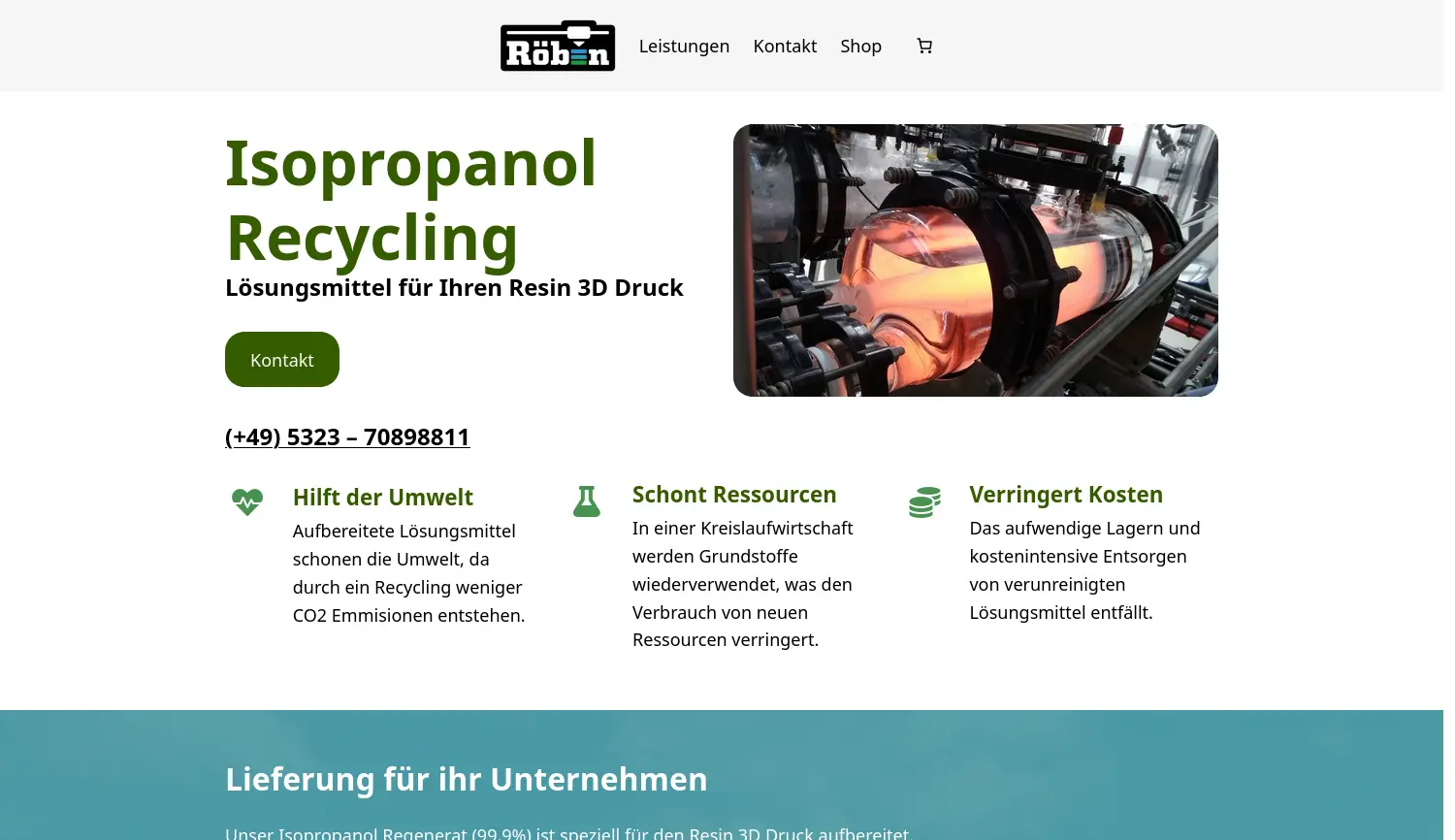 Website der Firma Röben UG (haftungsbeschränkt)