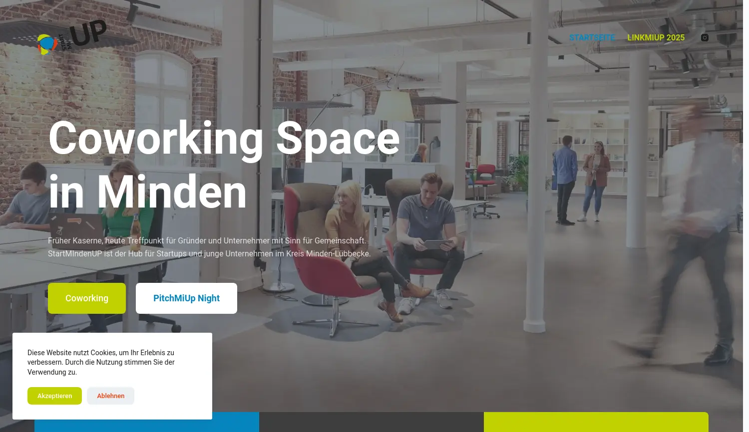 Website der Firma MEW Mindener Entwicklungs- und Wirtschaftsförderungs GmbH