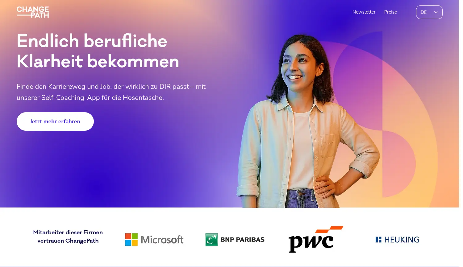 Website der Firma Bonanso Change Collective GmbH i.G.