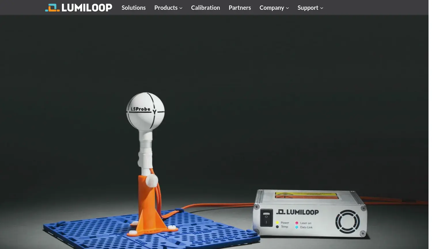 Website der Firma LUMILOOP GmbH