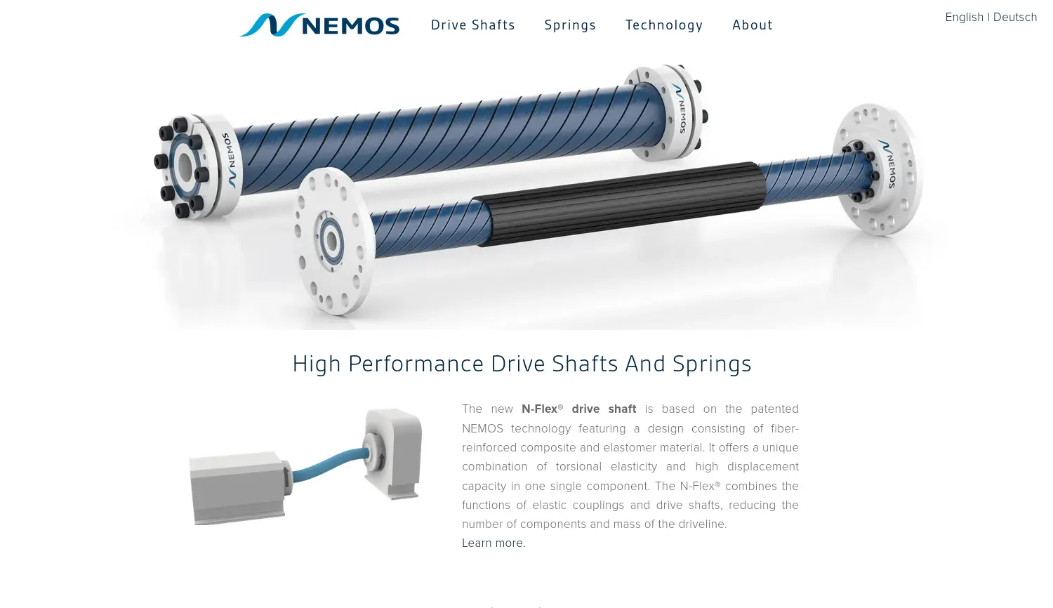 Website der Firma NEMOS GmbH