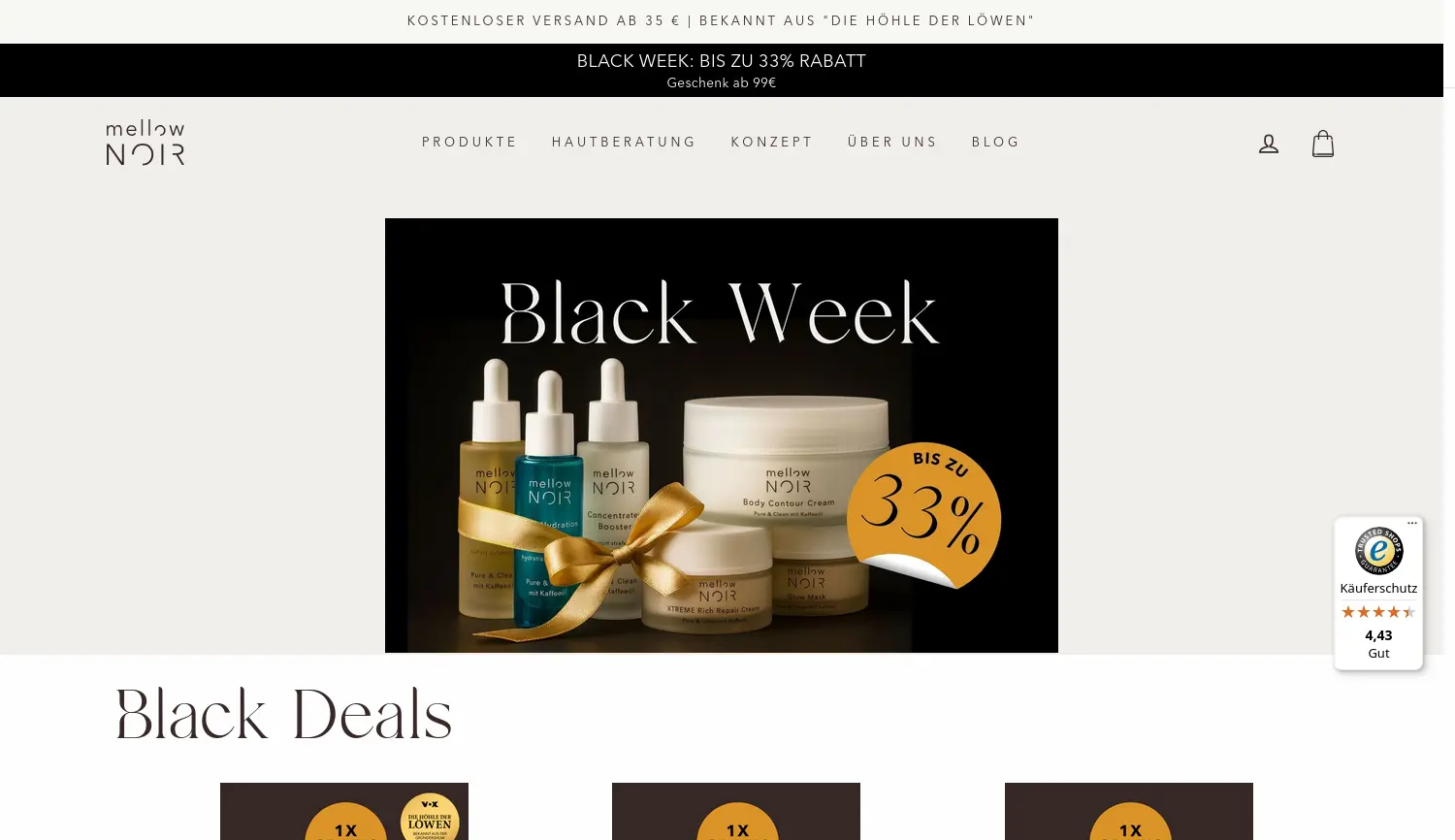 Website der Firma Truly Natural Cosmetics GmbH