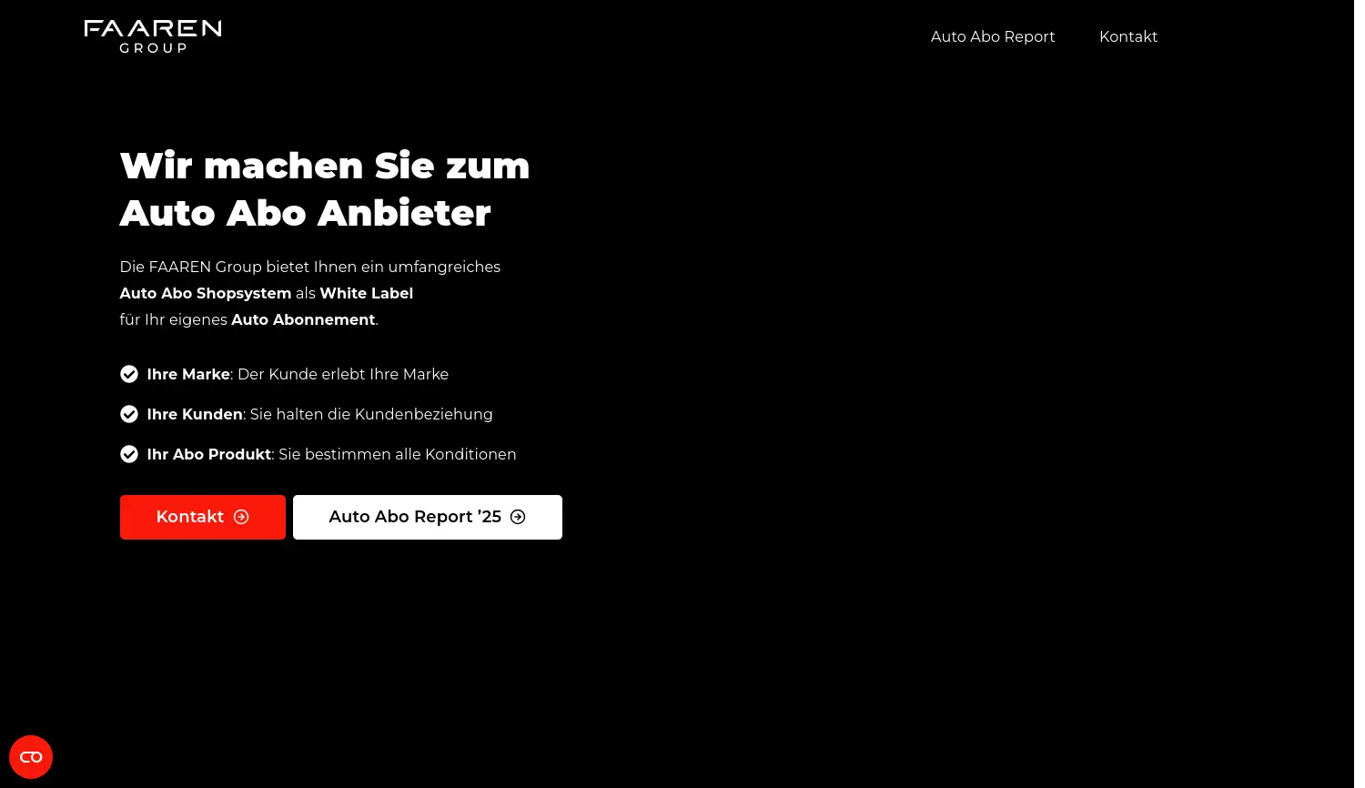 Website der Firma FAAREN GmbH